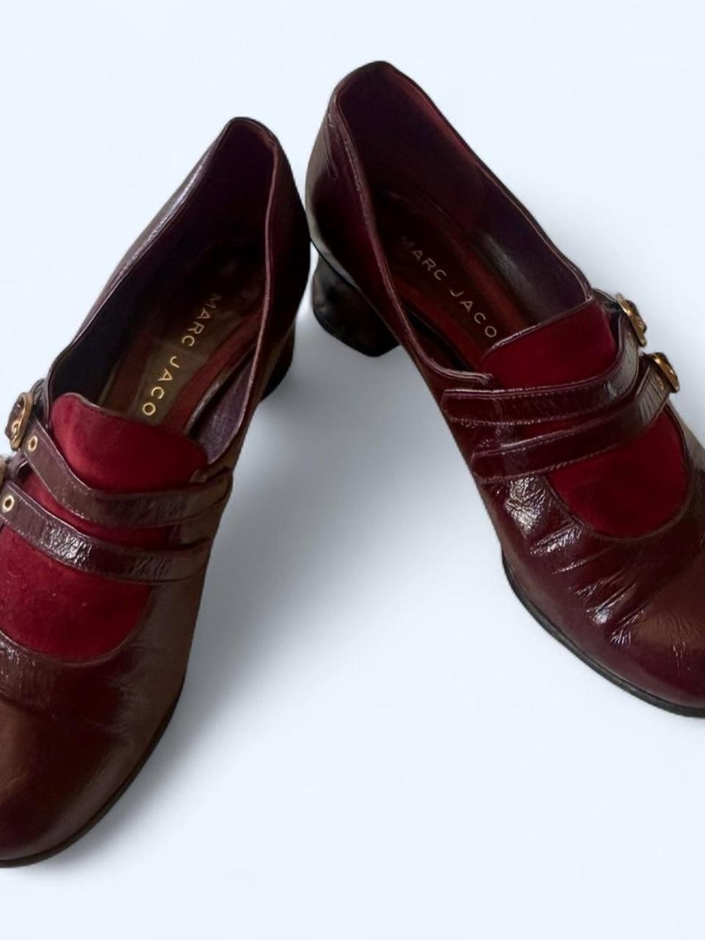 Vintage Marc Jacobs Burgundy Mary Jane Heels